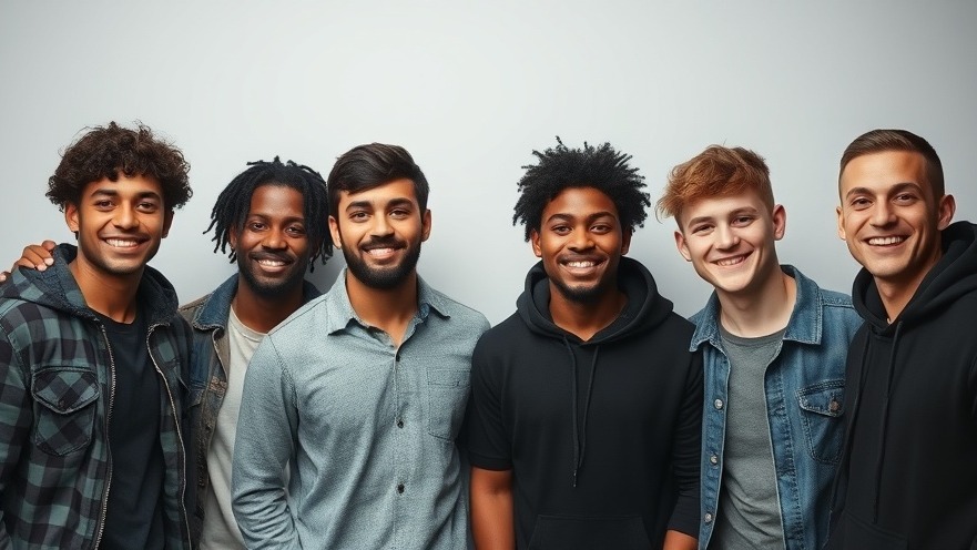 Diverse young men discussing relationship trends in Gen Z dating culture.