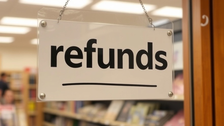 Store sign on refunds, highlighting business challenges for importers in Dallas local news