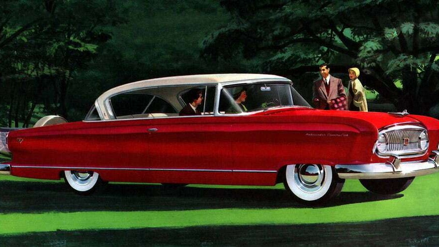 Classic 1950s car exemplifying American Motors Corporation history.