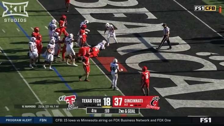 Texas Tech vs. Cincinnati Highlights with players in action on the field.