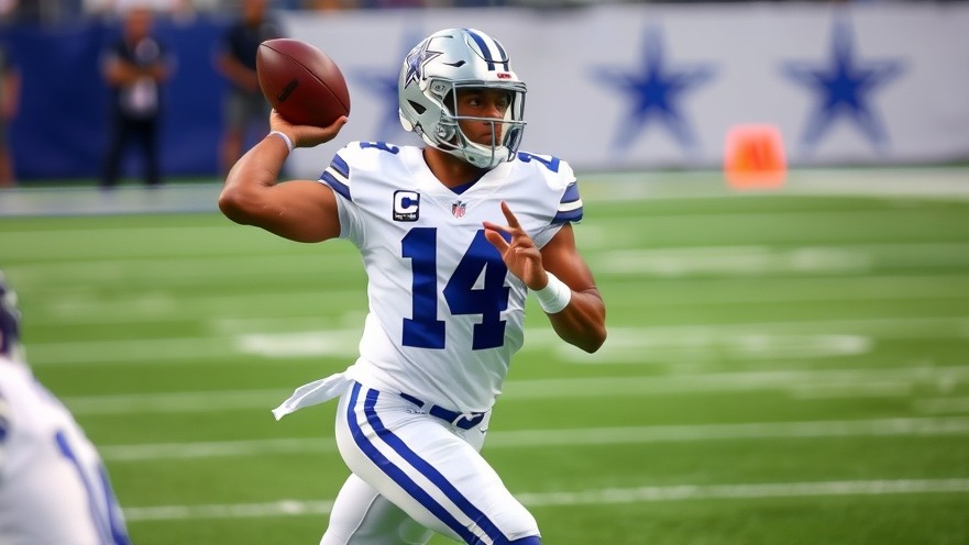 Dak Prescott of the Dallas Cowboys amidst NFL trade rumors ahead of Super Bowl 2025.