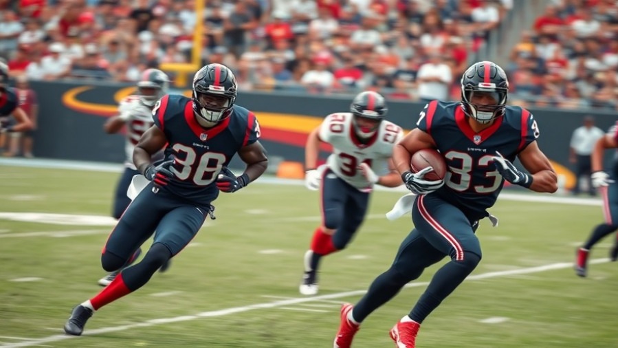 Houston Texans players showcase teamwork in football during intense gameplay.