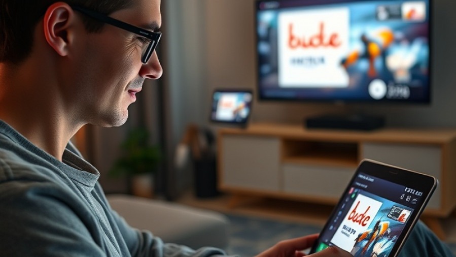 Person at home using devices with familiar brand ads, illustrating digital retargeting.