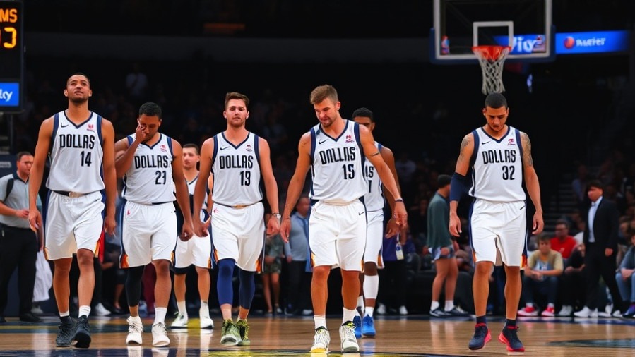 Dallas Mavericks players dejectedly leaving the court, reflecting on NBA defense strategies.