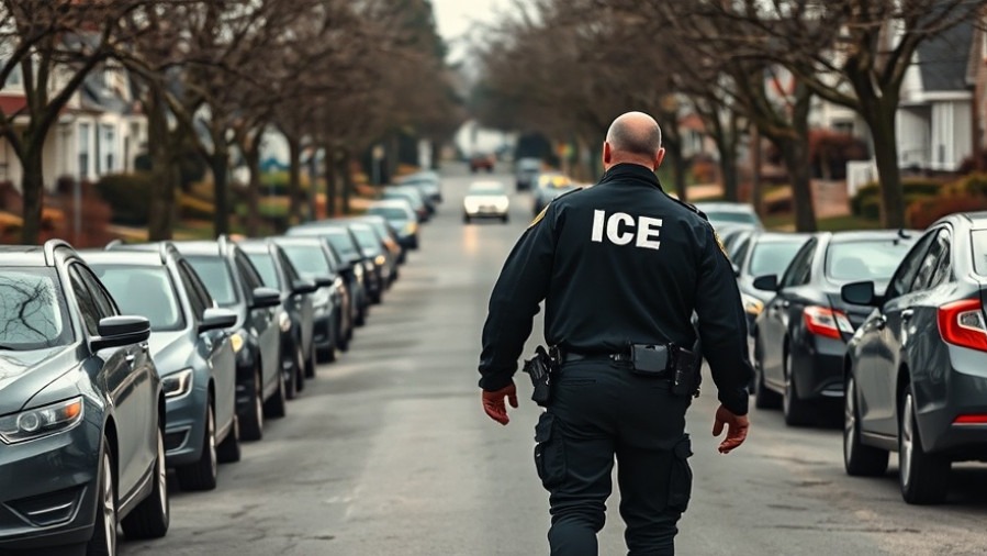 Officers in ICE jackets raise awareness on immigration safety amid community concerns.