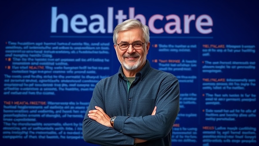 Confident man in healthcare presentation, highlighting natural sleep remedies for older adults.