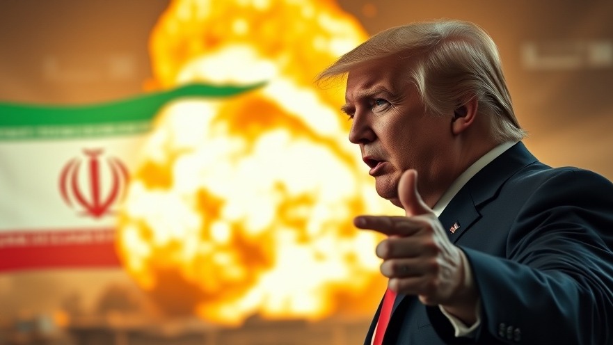 Trump gestures amid Iran political tensions, explosive backdrop, capturing global reactions.