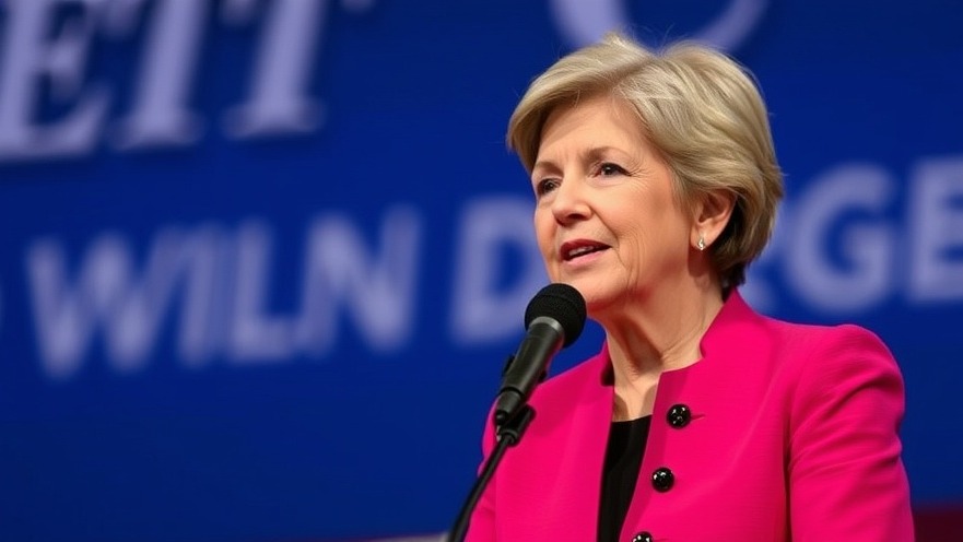 Elizabeth Warren discussing U.S. economy news at Capitol Hill.