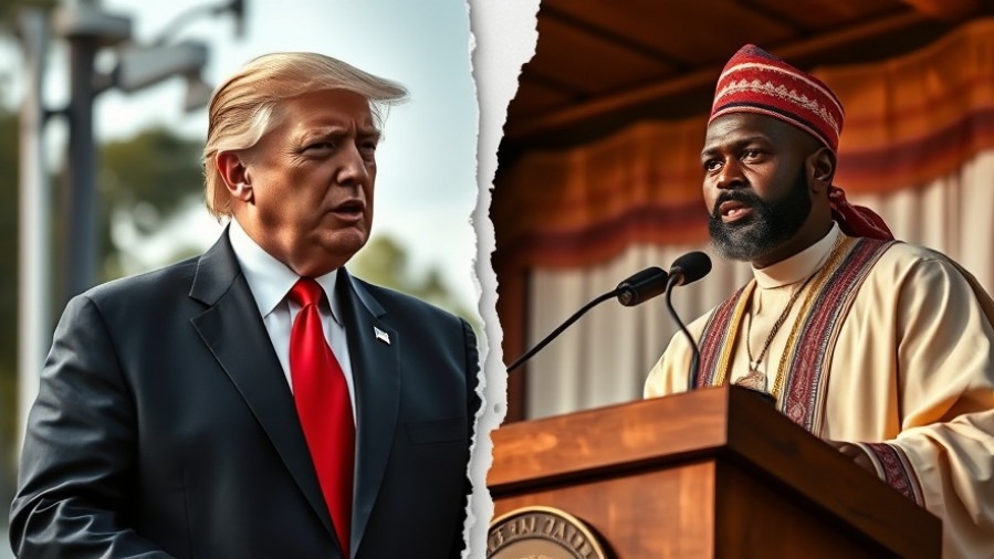 Dramatic scene of political leaders discussing US aid Nigeria and military action.