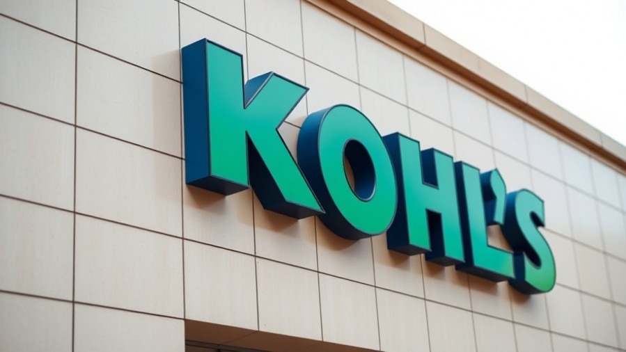 Close-up of KOHL'S logo, highlighting retail industry transformation and e-commerce influence.