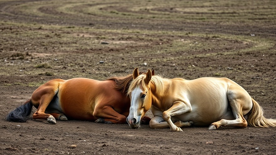 Two dead horses on the ground, highlighting the NETRA controversy in rodeos in Houston.
