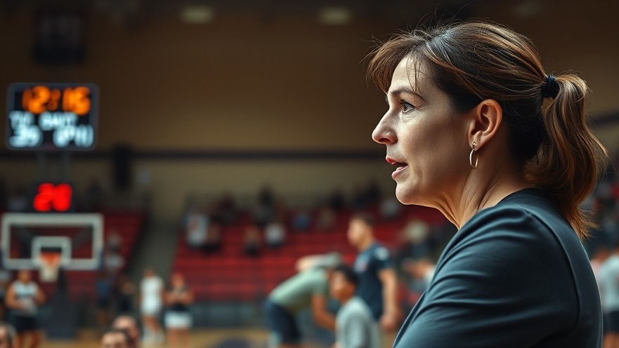 Passionate female coach strategizing amid NBA playoffs excitement on the court.