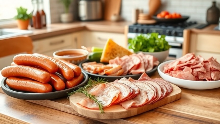 Delicious spread of sausages and bacon, perfect for stress relief techniques for seniors
