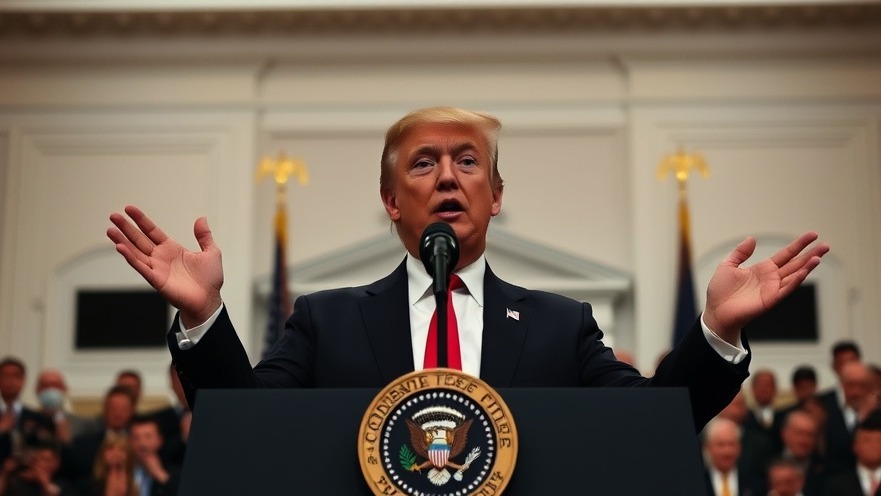 Trump speaking to Congress, highlighting immigration policies and economic achievements.