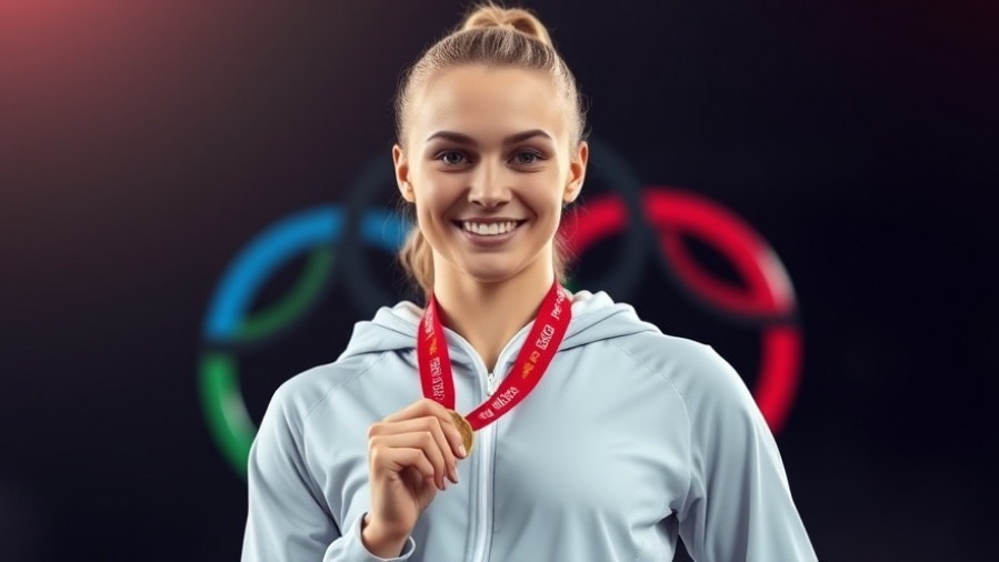 Young white female athlete with a medal representing transgender athletes rights and women's sports equality.