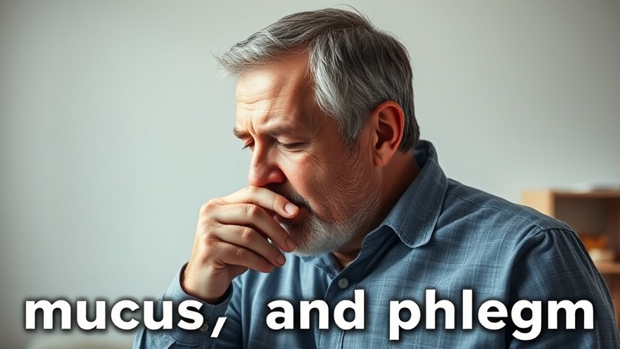 Middle-aged man coughing indoors, addressing silent reflux causes with vivid colors.