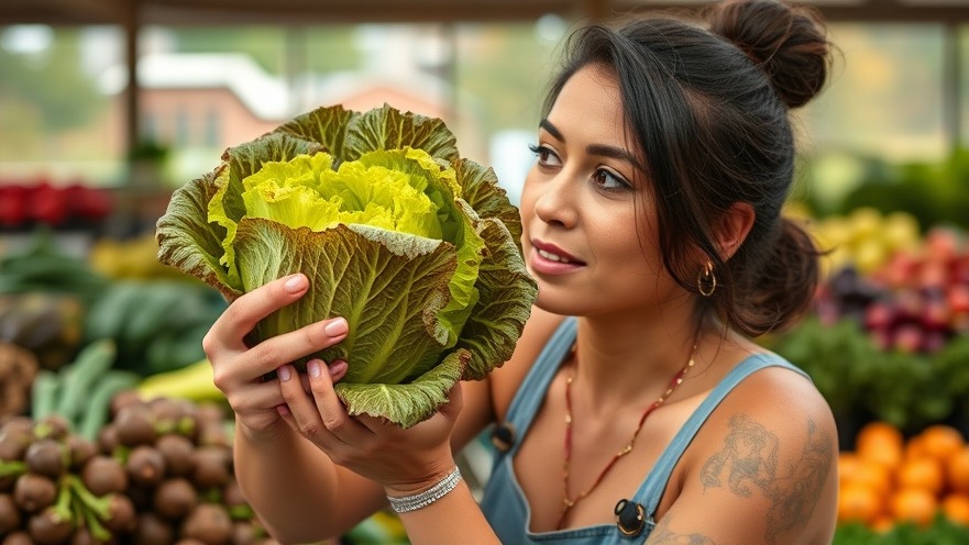 Hispanic woman inspecting fresh lettuce for food safety in local businesses Austin.