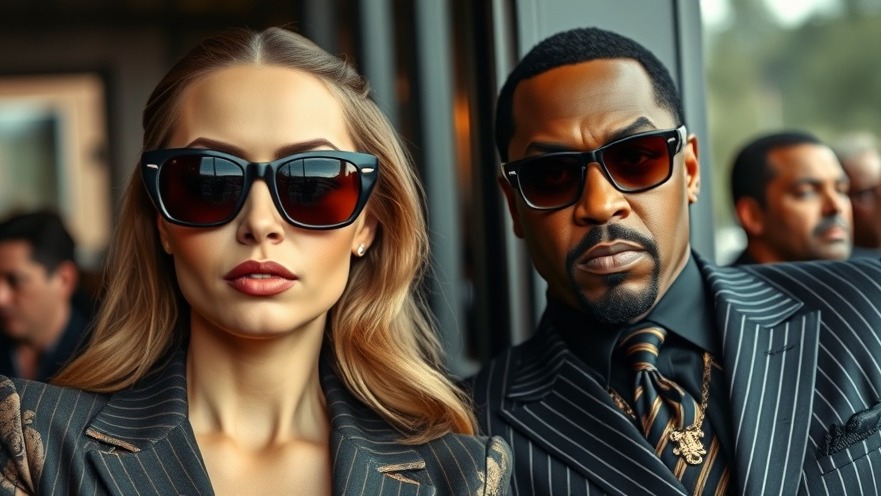 Stylish woman with Diddy in court, reflecting on celebrity legal issues.