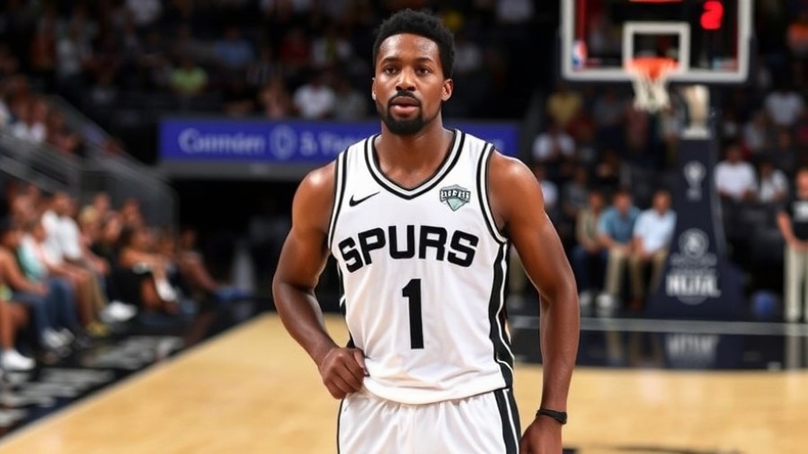 Victor Wembanyama in #1 jersey, San Antonio Spurs rookie, NBA future predictions.