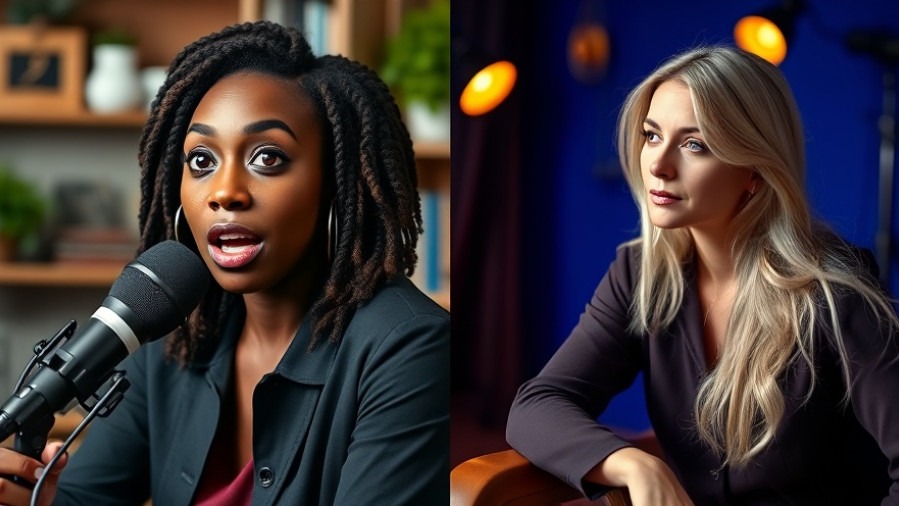 Dynamic contrast of two women illustrates conservative movement's political discourse.