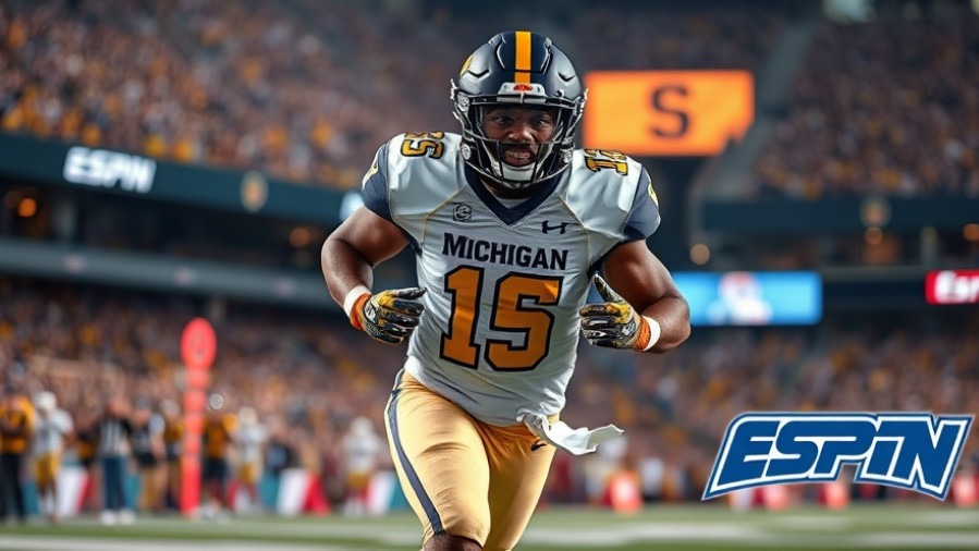 Dynamic college football recap of Western Michigan Broncos victory with player in action.