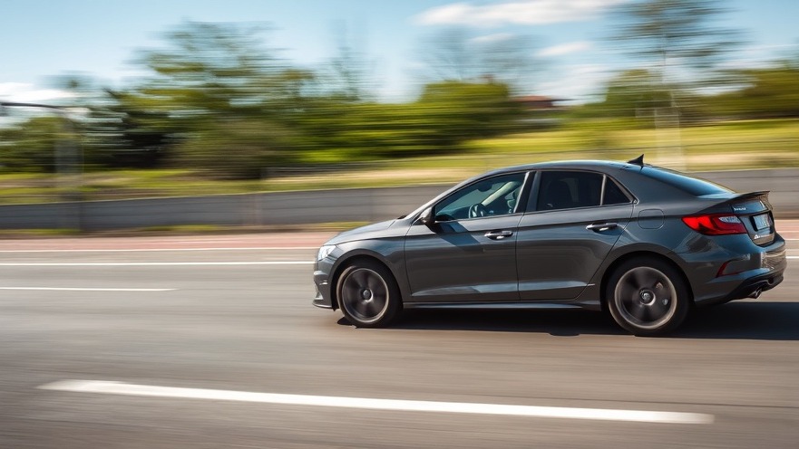 Car speeding, highlighting the importance of traffic laws and public safety.