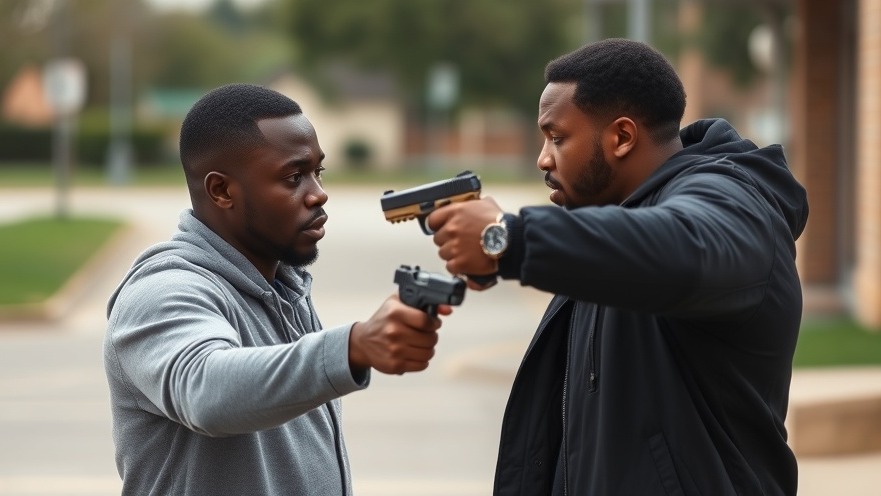 Heated argument between two men highlighting concerns from Austin crime reports.
