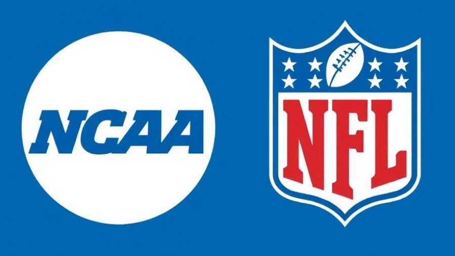NCAA and NFL logos symbolizing viewership competition in college football playoff strategy.