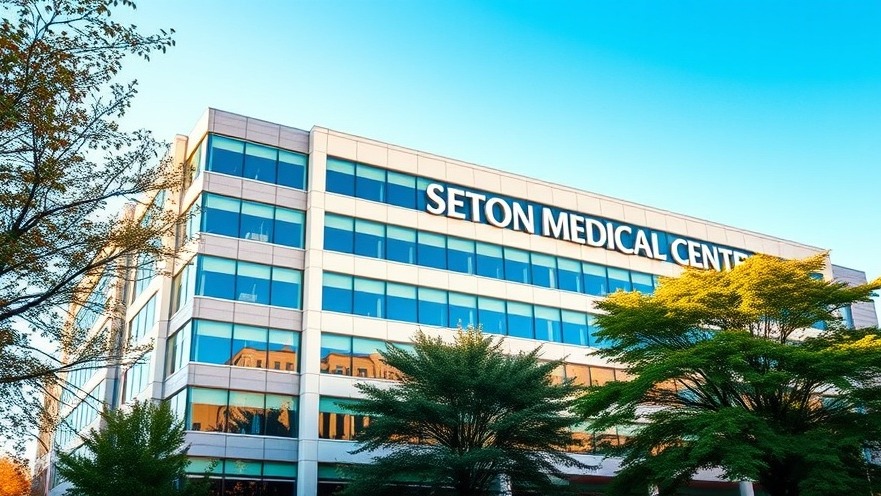 Modern SETON MEDICAL CENTER in Austin with impressive architecture and natural surroundings.