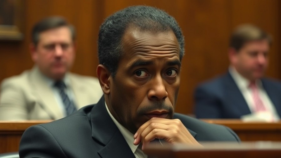 O.J. Simpson with a pensive expression in court, reflecting on wrongful death claims.