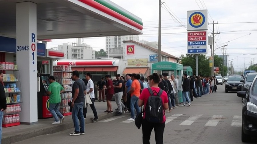 Breaking national news: Caracas residents panic over essential goods and fuel shortages.