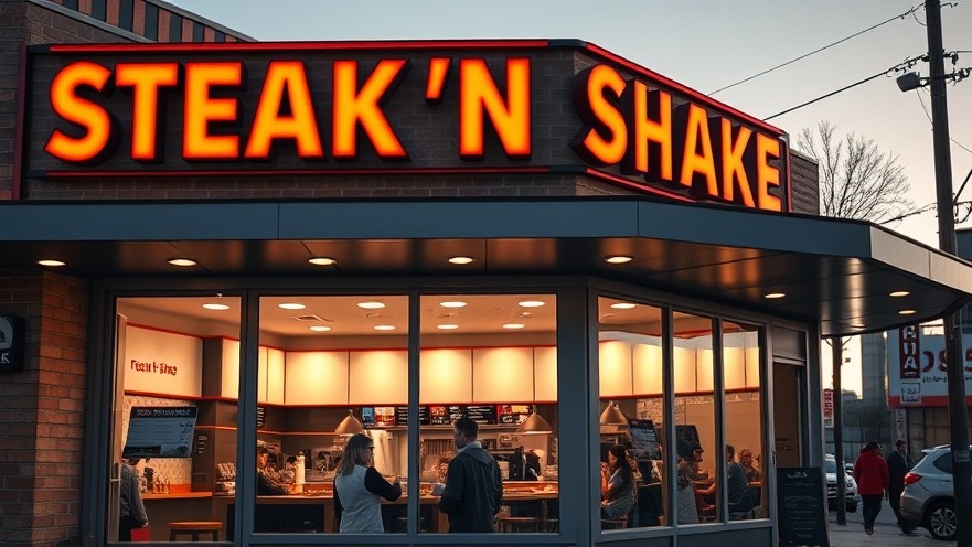 Vibrant Steak 'n Shake restaurant showcasing health trends with grass-fed beef.