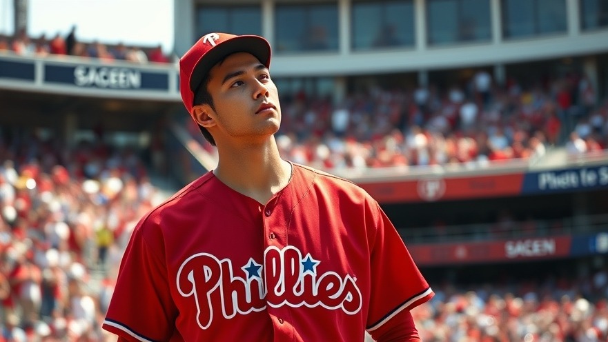 Young Phillies player in vibrant uniform, reflecting on MLB drug policy impact.