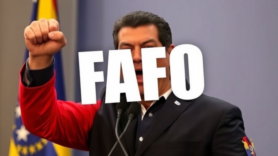 Venezuelan President Nicolas Maduro defying US military intervention amidst conflict.