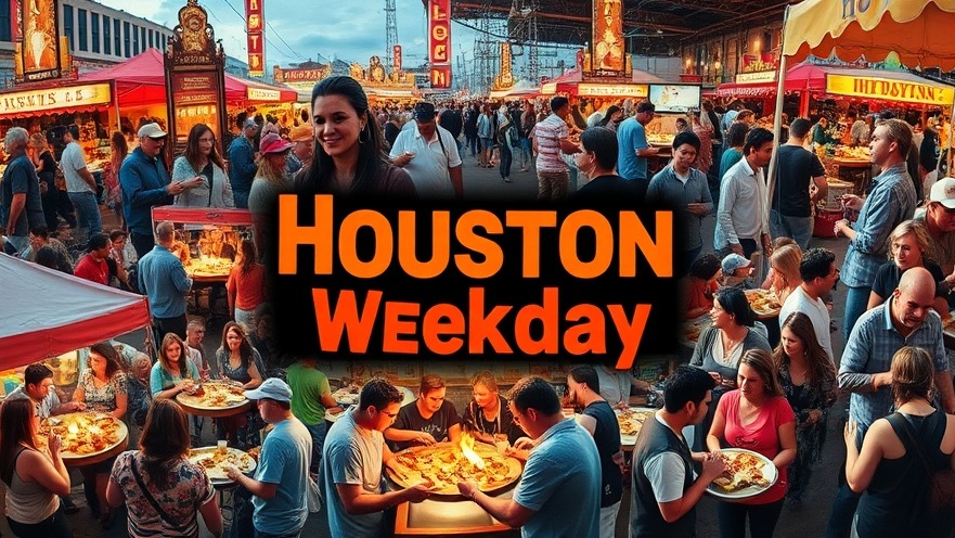 Vibrant Houston weekend events collage showcasing lively activities and diverse festivities.