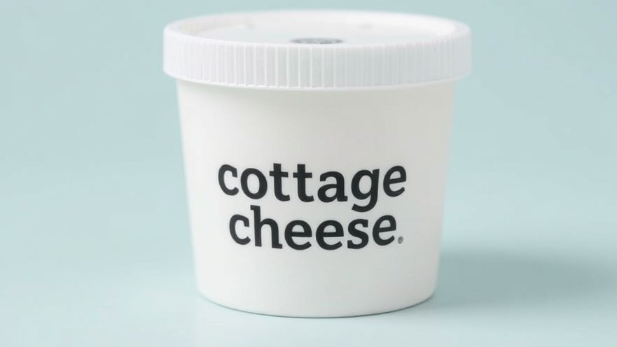 Cottage cheese container showcasing healthy aging tips for a longevity diet.