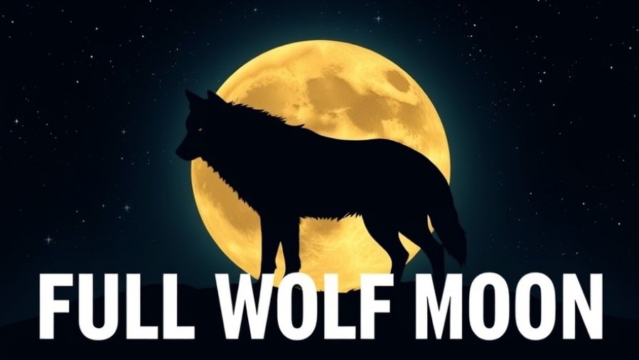 Silhouette of a wolf against a glowing full moon, highlighting supermoon viewing tips.
