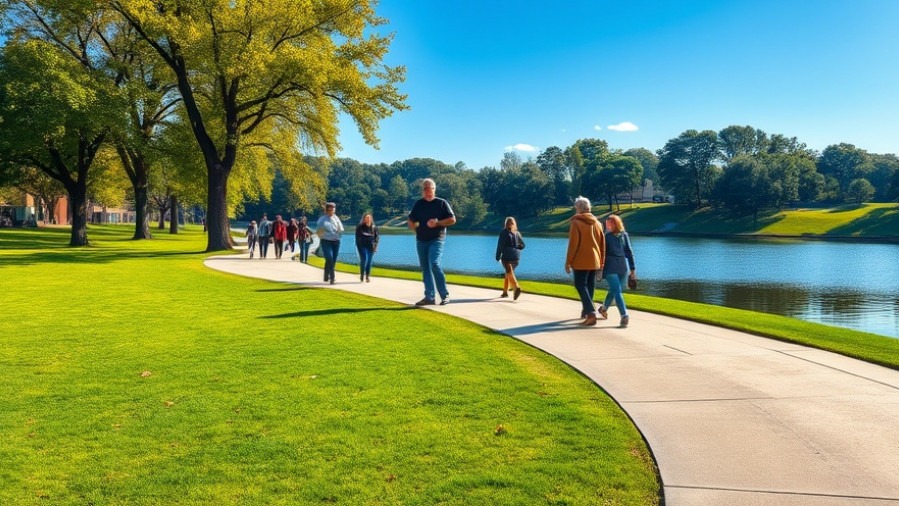 People walking along a scenic path in a park, showcasing updated local parks in San Antonio.