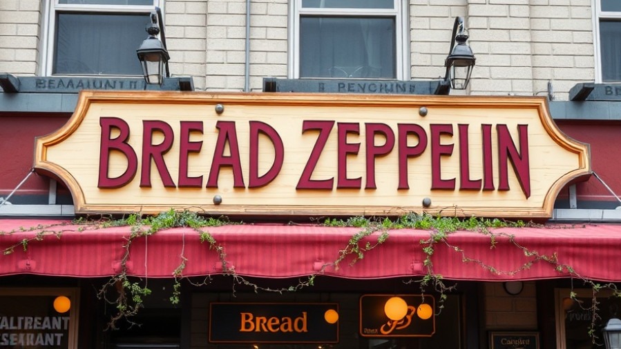 Bread Zeppelin sign at local dining restaurant in Dallas, TX news updates