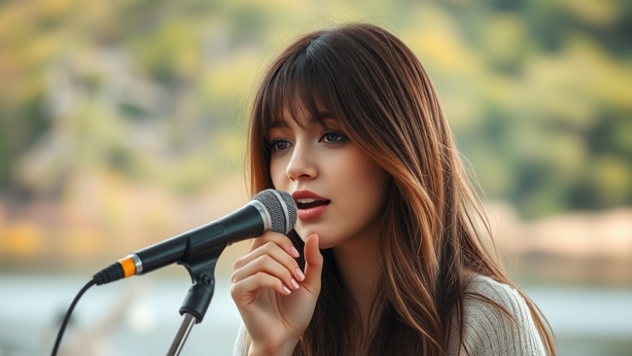 Young female singer captivating audience at live music in San Antonio.