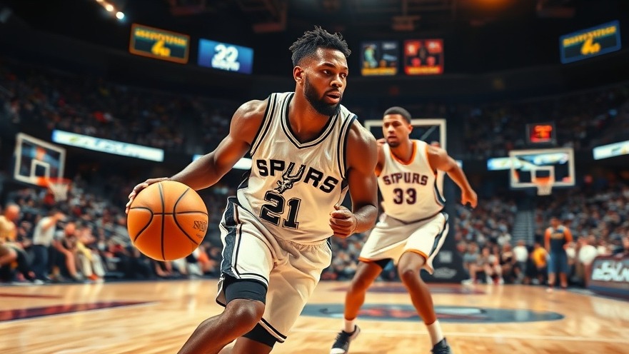 Intense Spurs game action captures professional basketball insights amid lively arena.