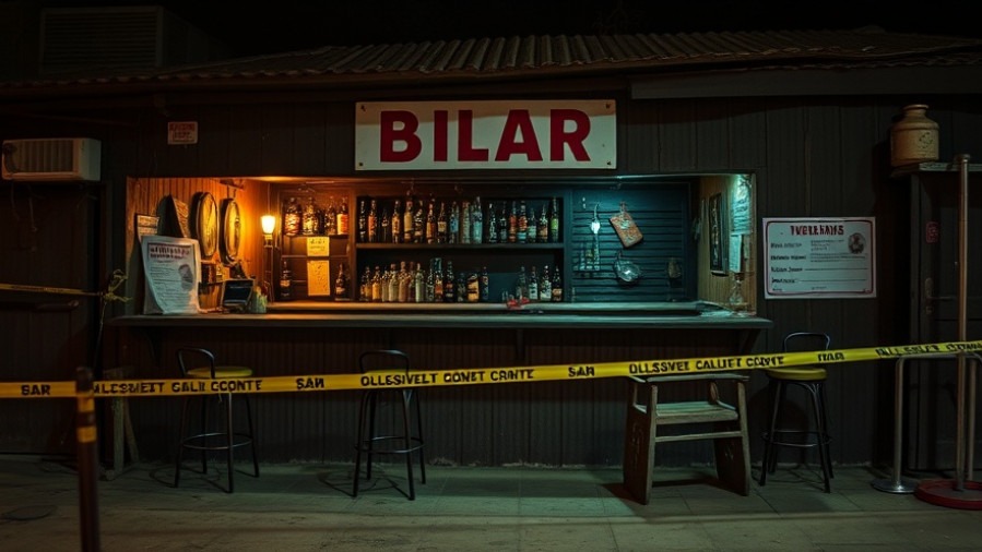 Crime scene of a South Africa mass shooting at an illegal tavern in Saulsville.