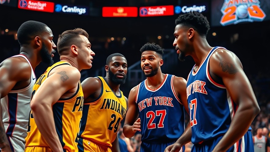 NBA highlights: Intense game moment during player confrontation.