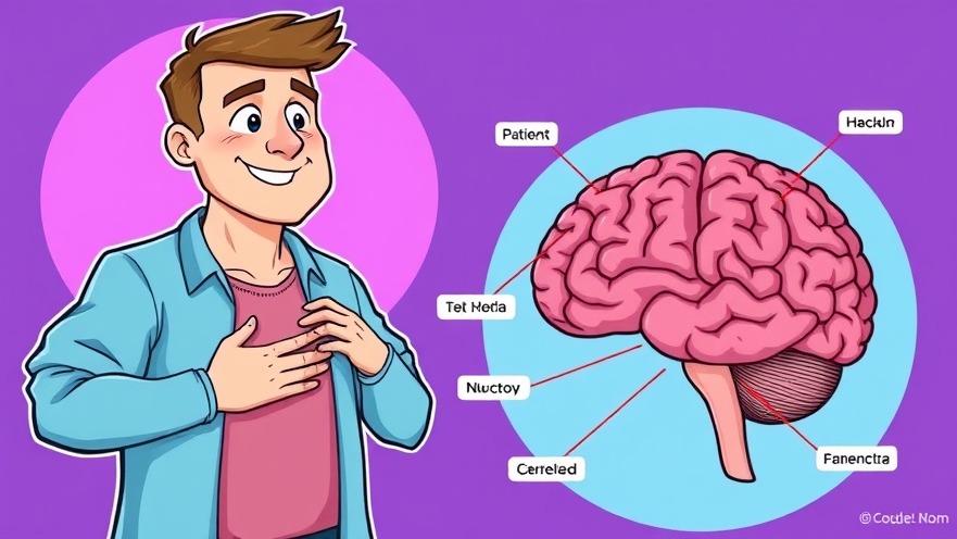 Cartoon of male patient for deep brain stimulation in drug-resistant epilepsy.