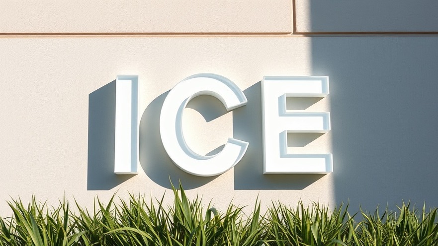 Close-up of an 'ICE' sign highlighting immigration enforcement issues in Texas.