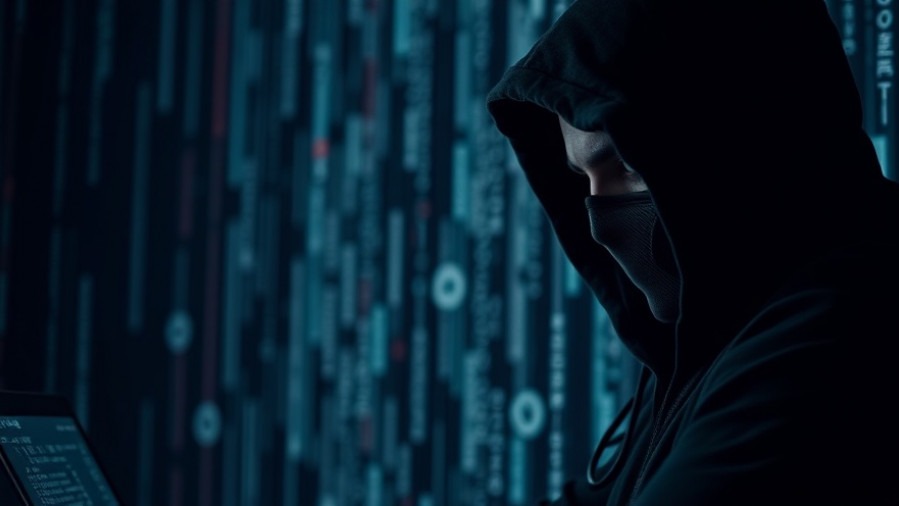 Dark hooded hacker representing cybersecurity awareness against phishing scams.