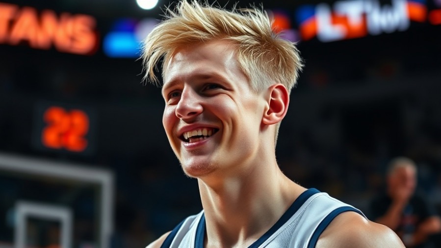 Confident young player exemplifies basketball stardom and NBA draft potential.