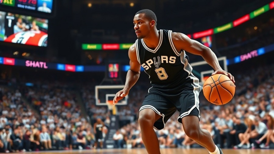 Victor Wembanyama NBA debut action dribble in game.