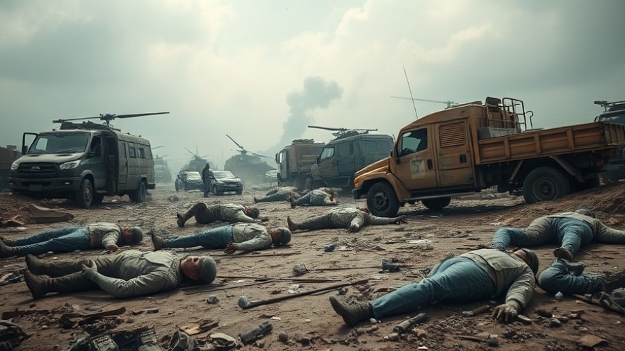 Devastating battlefield scene highlighting conflict resolution strategies in international relations news.