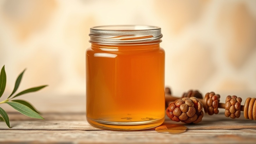 Jar of honey highlighting healthy aging nutrition and anti-aging tips.
